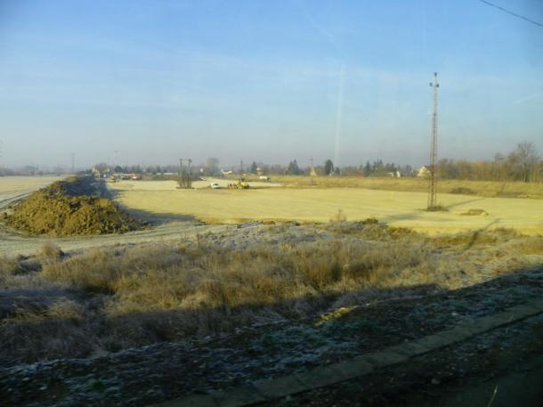 Épül az új esztergomi buszvég buszparkolója. 2016-12-05